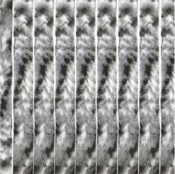 Travellife Chenille Gordijn Grijs/Zwart