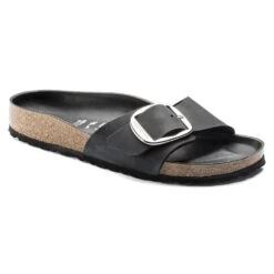 Birkenstock Madrid Big Buckle Smal Slipper Unisex Zwart