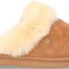Warmbat Flurry Dames Slof Bruin -Avonturen Plein 63146 warmbat flurry women suede cognac 36