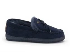 Warmbat Koala Suede Dames Slof Blauw