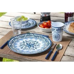 Bo-Camp Melamine Servies Old Dutch 16-delig -Avonturen Plein 76887 bo camp bc servies old dutch 16dlg melamine