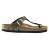 Birkenstock Gizeh MF Shiny Python Regular Slipper Dames Zwart -Avonturen Plein 77461 birkenstock gizeh mf shiny python regular slipper dames