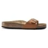 Birkenstock Madrid BF Narrow Slipper Dames Bruin -Avonturen Plein 77465 birkenstock madrid bf ginger brown narrow mt37