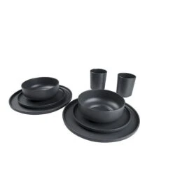 Bo-Camp Patom 16-delige Serviesset Donkergrijs -Avonturen Plein 79360 bo camp bc ind serviesset patom 16 dlg antraciet