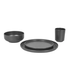 Bo-Camp Patom 16-delige Serviesset Donkergrijs -Avonturen Plein 79361 bo camp bc ind serviesset patom 16 dlg antraciet