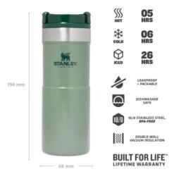 Stanley The NeverLeak Travel Mug 0,35 L Groen -Avonturen Plein 82025 stanley the neverleak travel mug 035 l