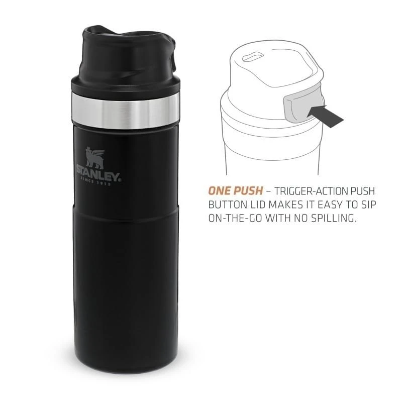 Stanley The Trigger-Action Travel Mug 0,47L Zwart 5 Stanley The Trigger-Action Travel Mug 0,47L Zwart - Afbeelding 3