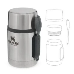 Stanley The Stainless Steel All-in-One Food Jar 0,53L + Spork -Avonturen Plein 82187 stanley the stainless steel all in one food jar 053l spork