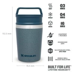 Stanley The Shortstack Travel Mug 0,23L Groen -Avonturen Plein 82261 stanley the shortstack travel mug 023l