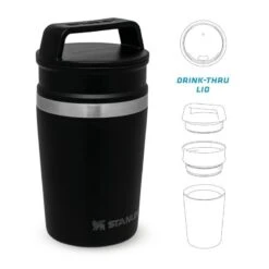 Stanley The Shortstack Travel Mug 0,23L Zwart -Avonturen Plein 82295 stanley the shortstack travel mug 023l