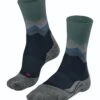 Falke TK2 Crest Wandelsok Heren Blauw -Avonturen Plein 85754 falke tk2 crest wandelsok heren
