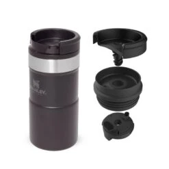 Stanley The NeverLeak Travel Mug 0.25L Zwart -Avonturen Plein 94410 stanley the neverleak travel mug 025l zwart